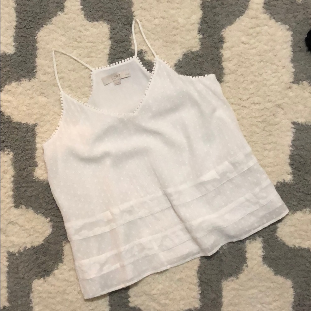 Loft white cotton cami